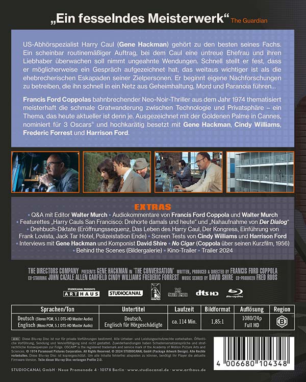 Der Dialog - 50th Anniversary Edition (Blu-ray) Werbung, Plakat, Erwachsener, Mann, Person
