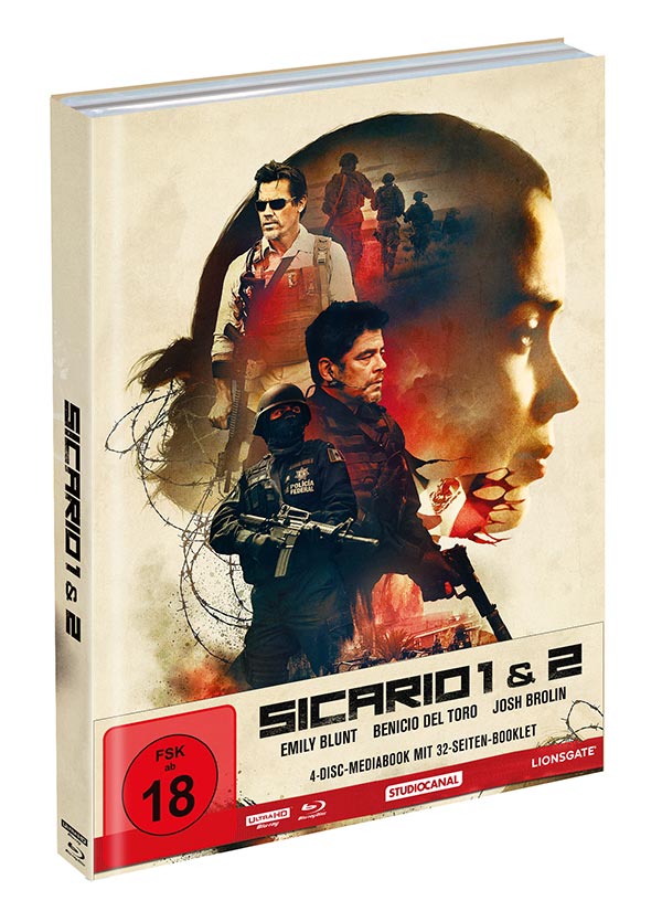 Sicario 1 & 2 - Limited Collector´s Edition Cover A (2 4K UHDs + 2 Blu-rays) (exkl. Shop) Thumbnail 2