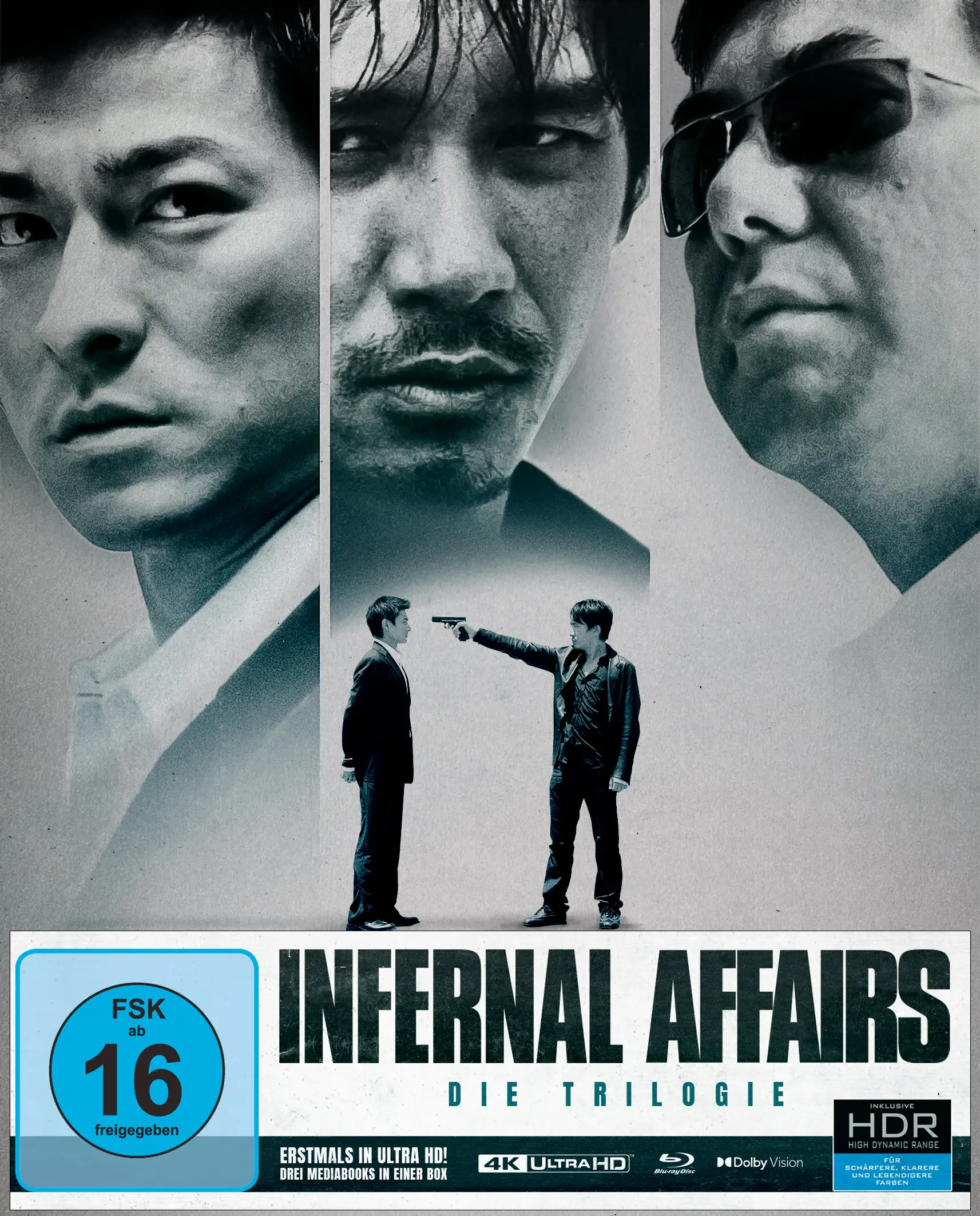 Infernal Affairs Trilogy (Collector's Edition, 3 UHDs, 3 Blu-rays, 3 Bonus-Blu-rays) (exkl. Shop)