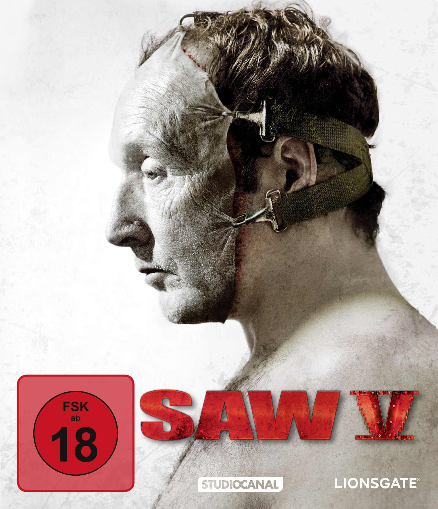 SAW V - White Edition (Blu-ray) Cover Werbung, Plakat, Erwachsener, Mann, Person