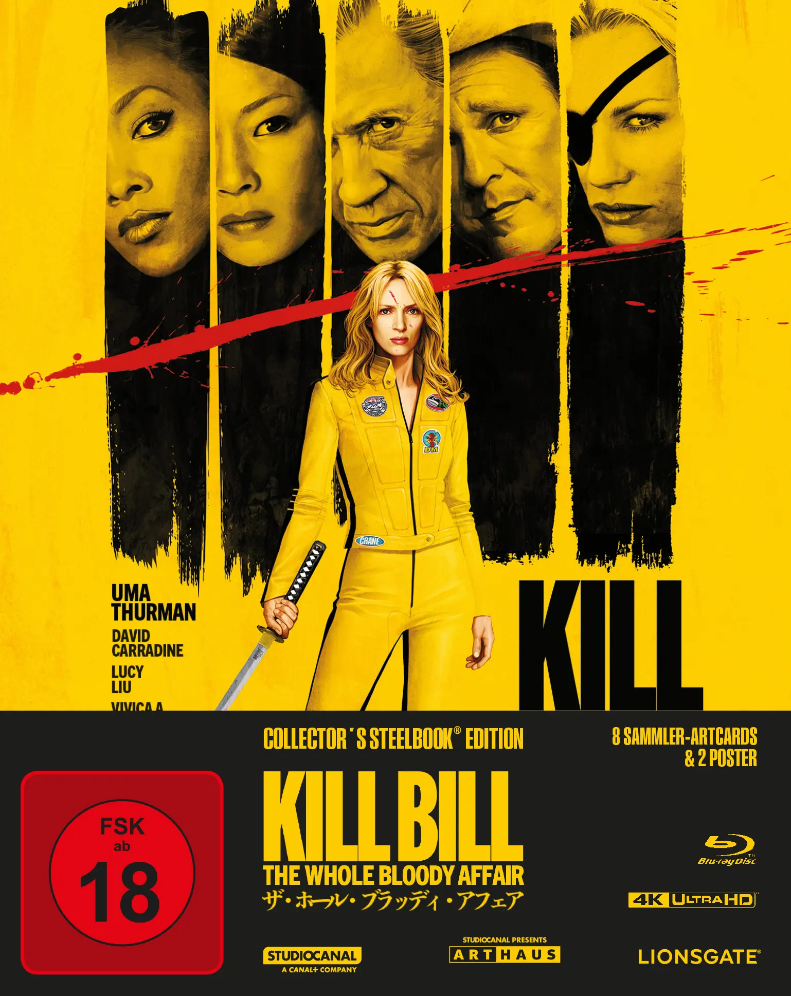 Kill Bill: The Whole Bloody Affair (Collectors Steelbook Edition, 2 4K-UHDs+2 Blu-rays) (Shop)