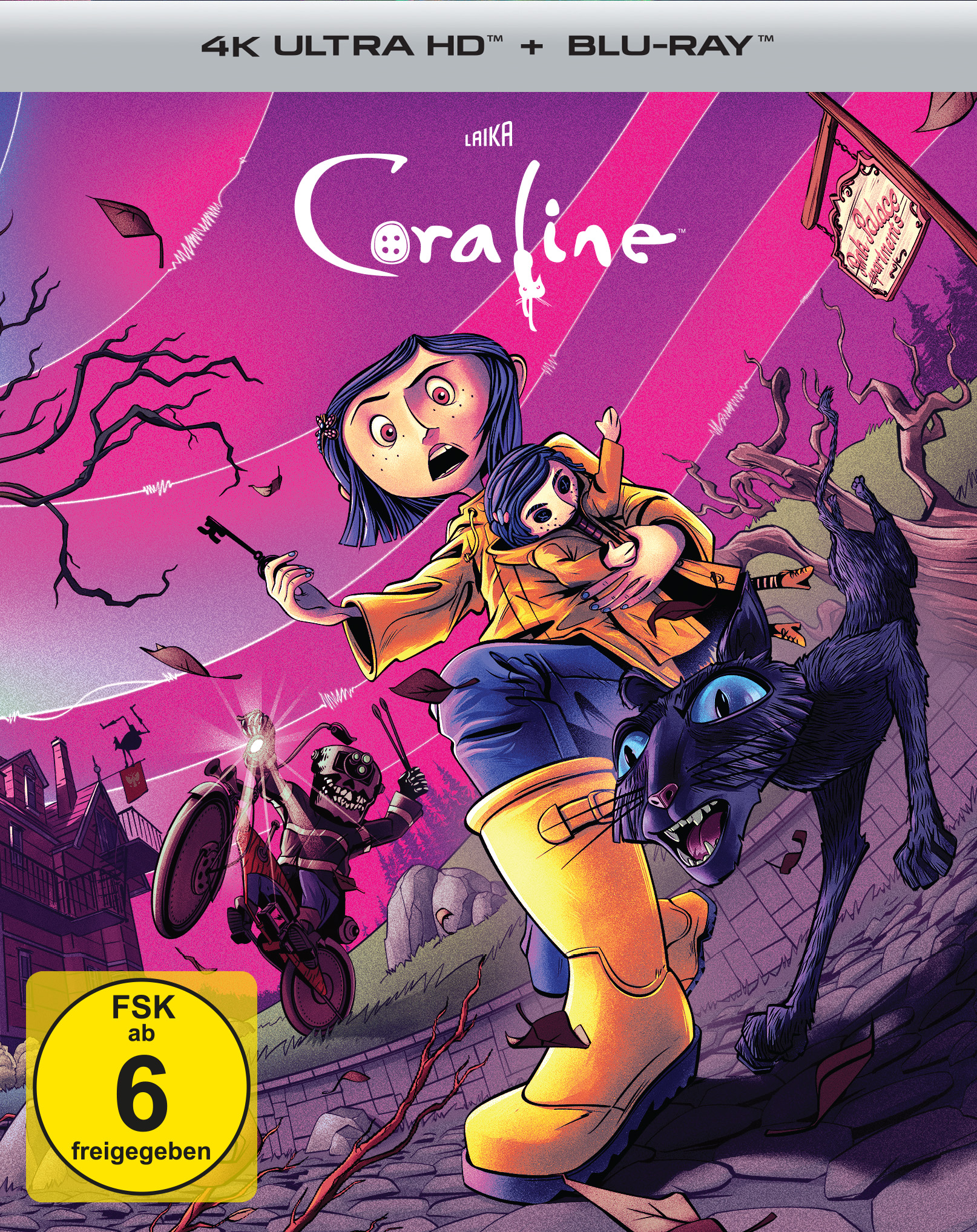 Coraline (Steelbook, 4K-UHD+Blu-ray) Cover Coraline (Steelbook, 4K-UHD+Blu-ray) Cover