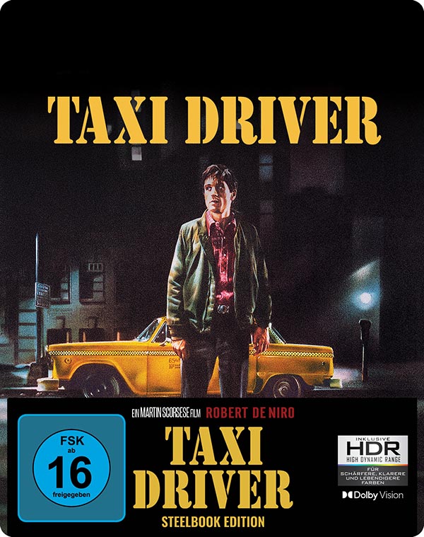 Taxi Driver (Steelbook, 4K-UHD+Blu-ray) Werbung, Plakat, Erwachsener, Mann, Person