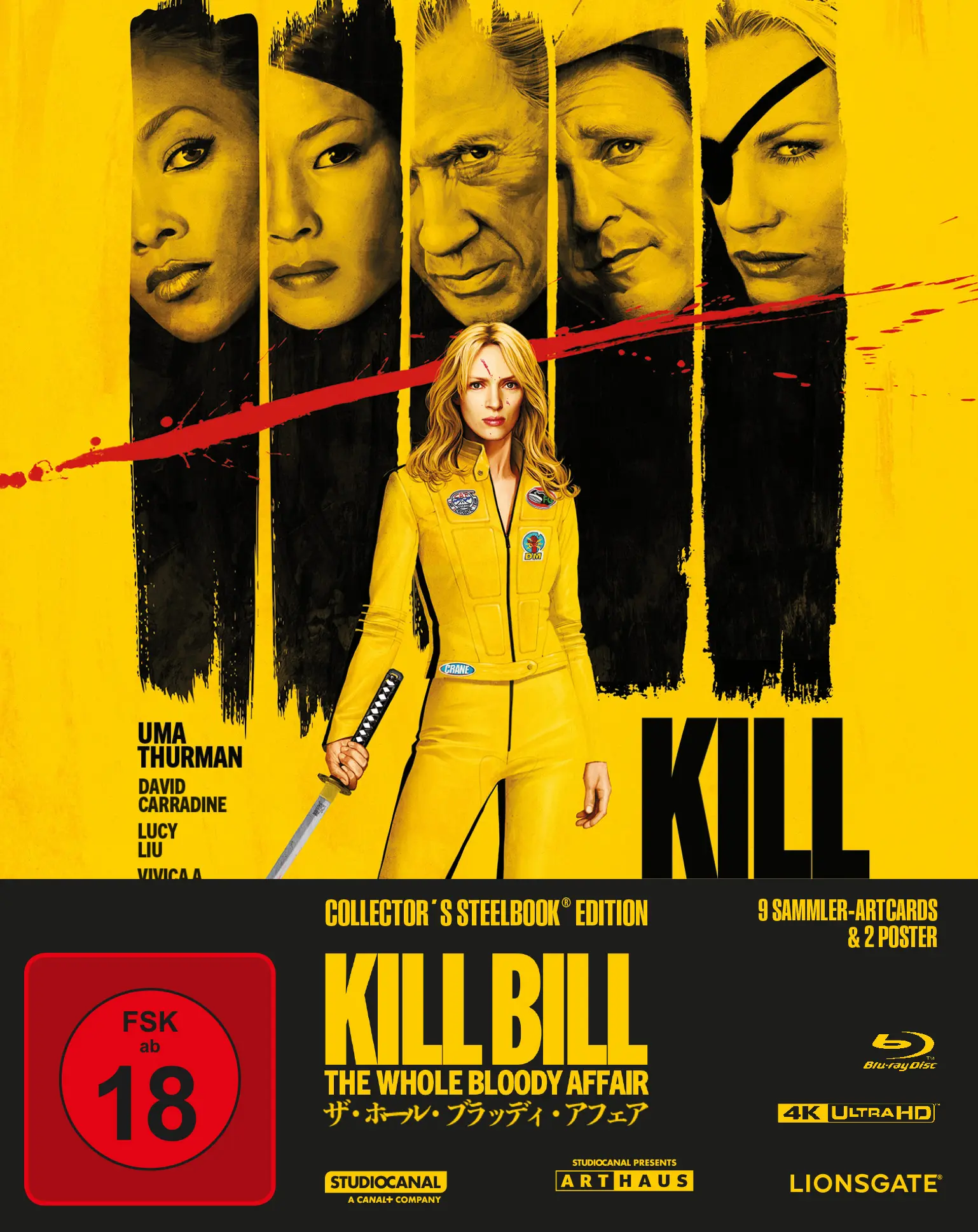Kill Bill: The Whole Bloody Affair (Collectors Steelbook Edition, 2 4K-UHDs+2 Blu-rays) (Shop)