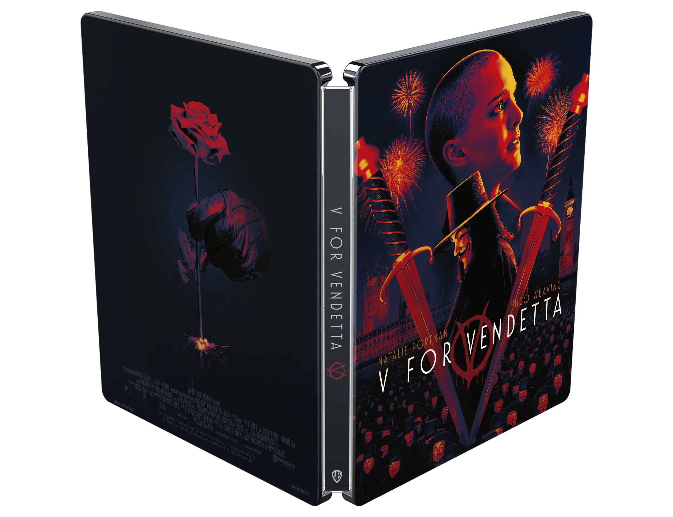 Steelbook-Hülle, Film-Sammlerstück, Metallhülle, Schwarzer Einband, Filmmotiv