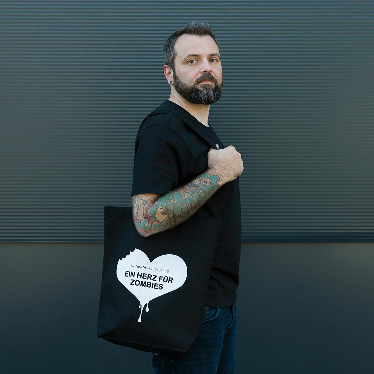 Herz für Zombies PP Stofftasche Heavy Black Herz für Zombies PP Stofftasche Heavy Black