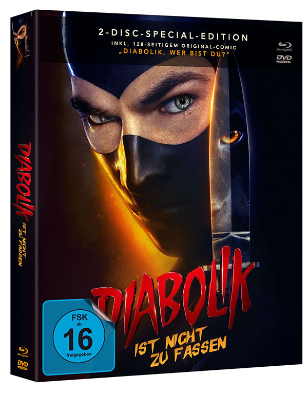 Diabolik ist nicht zu fassen (Special Edition mit Comic, Blu-ray+DVD) Buch, Veröffentlichung, Person, Gesicht, Kopf