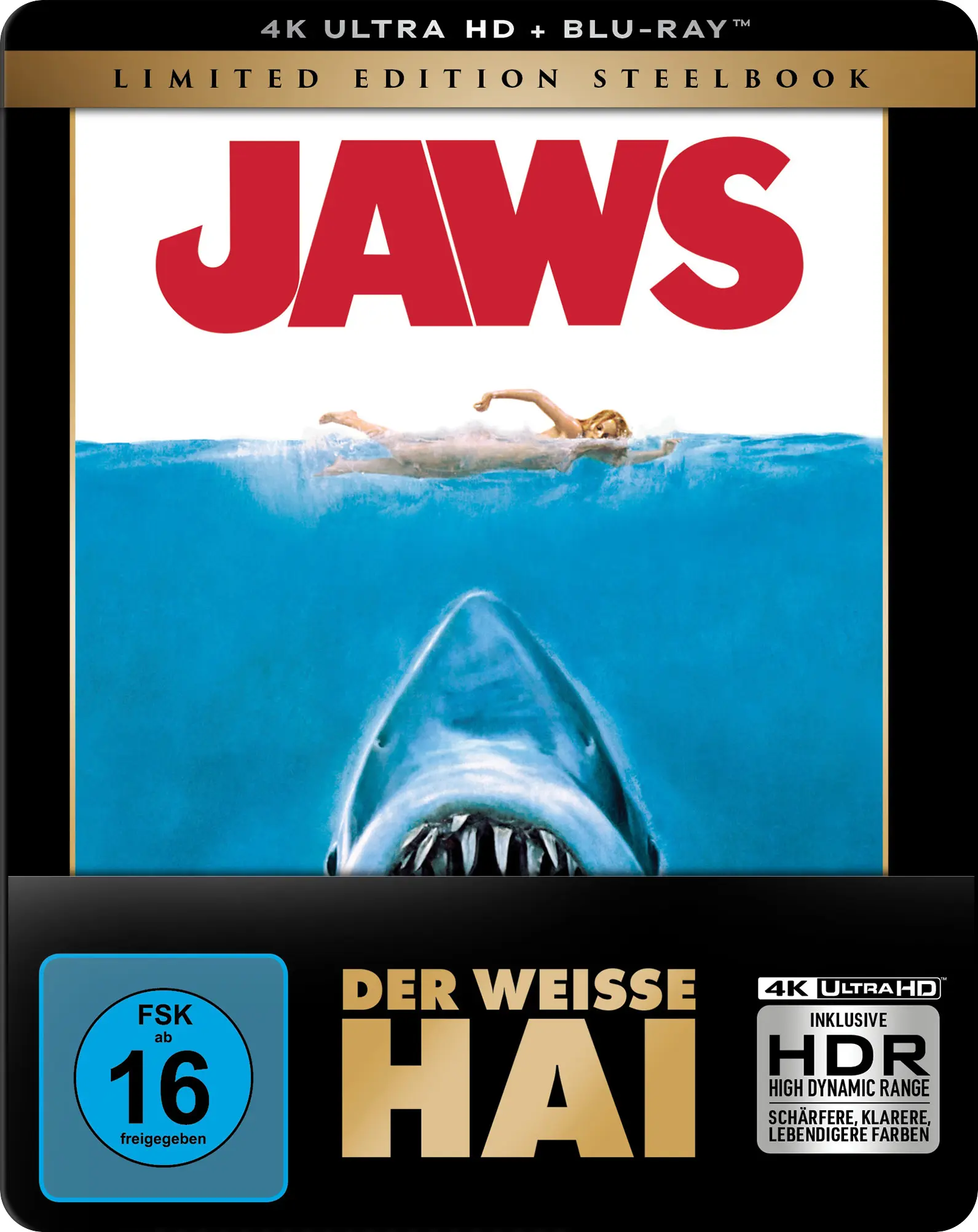 Der weiße Hai (Steelbook, 4K-UHD+2 Blu-rays)