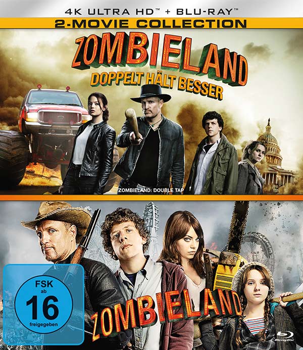 Zombieland 1 & 2 (2 4K-UHDs + 2 Blu-rays)