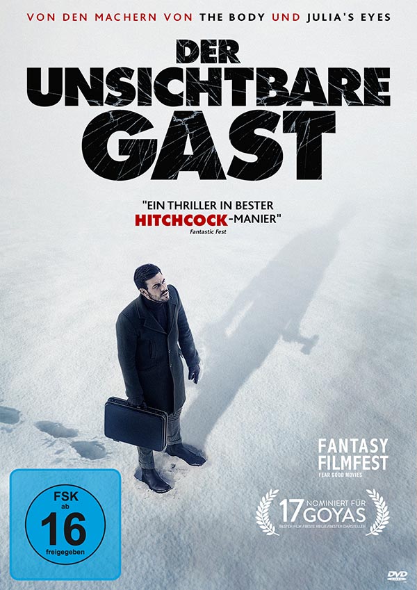 Der unsichtbare Gast (DVD) Cover Werbung, Plakat, Tasche, Mantel, Handschuh