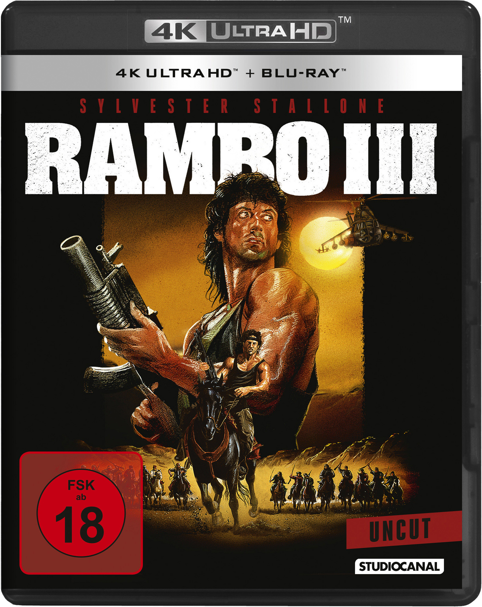 Rambo III - Uncut (4K Ultra HD+Blu-ray) Erwachsener, Männlich, Mann, Person, Buch