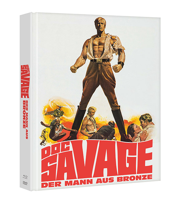 Doc Savage - Der Mann aus Bronze (Mediabook, Blu-ray+DVD) Werbung, Erwachsener, Männlich, Mann, Person