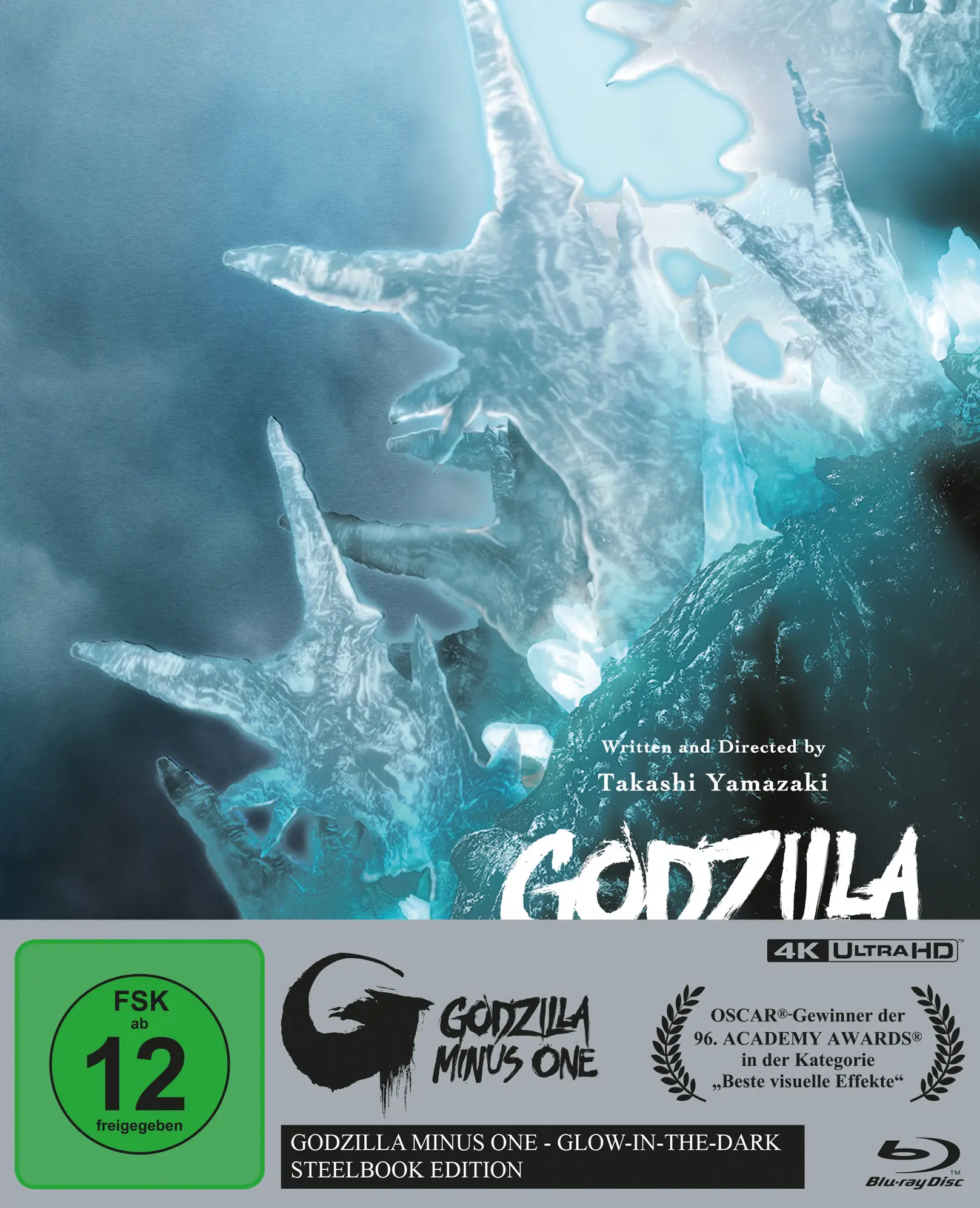 Godzilla, Plakat, bläulich, Silhouette, Steelbook