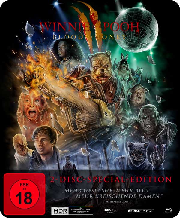 Winnie the Pooh: Blood and Honey 2 (Steelbook, 4K-UHD+Blu-ray) Werbung, Plakat, Baby, Person, Buch