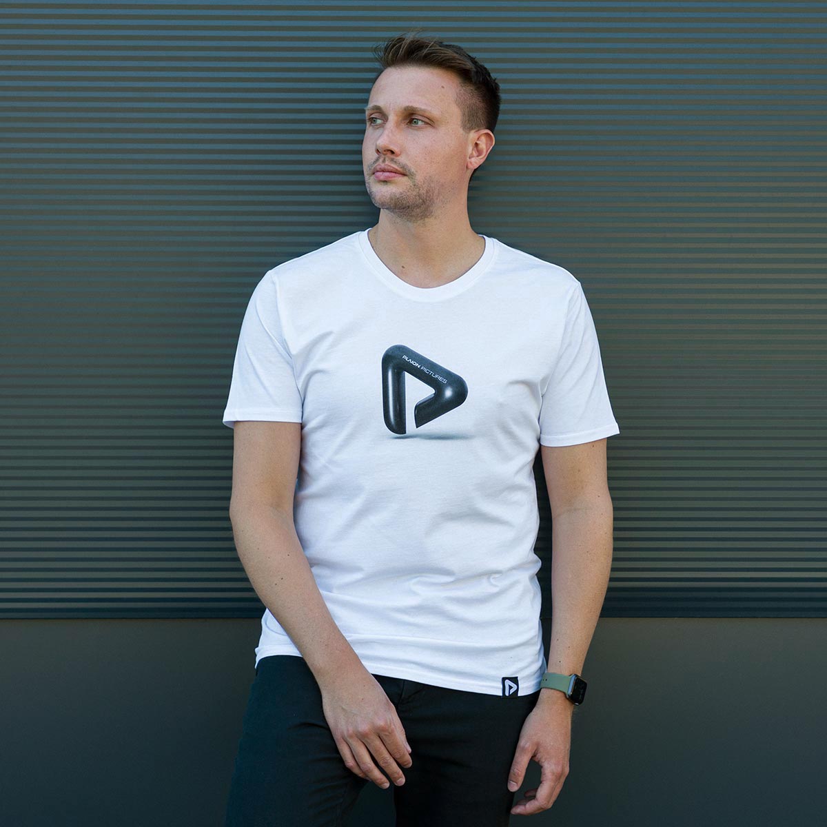 3D Graphic Logo PP T-Shirt Men White 3D Graphic Logo PP T-Shirt Men White