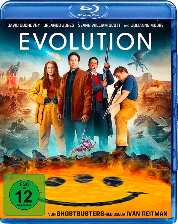 Evolution (Blu-ray) Cover Buch, Veröffentlichung, Schlagstock, Mantel, Plakat