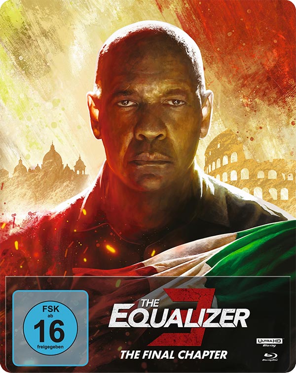 The Equalizer 3 - The Final Chapter (Steelbook A, 4K-UHD+Blu-ray) Werbung, Person, Portrait, Plakat, Mann