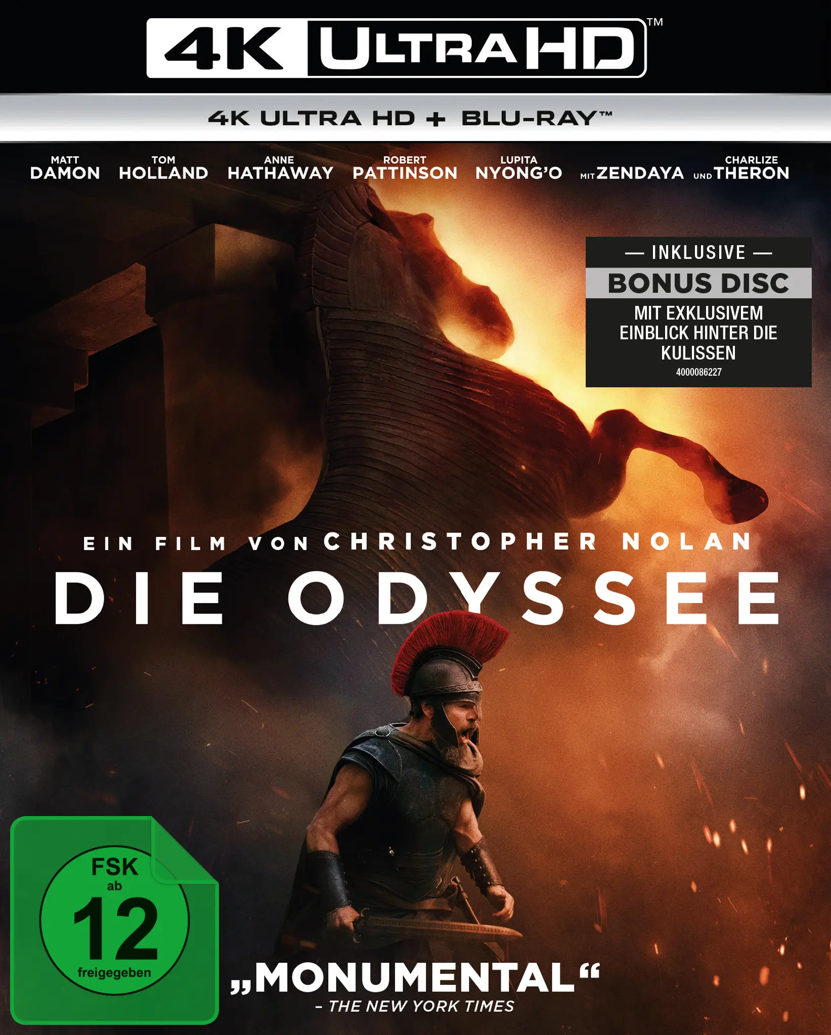 4K-Ultra-HD-Blu-ray, Film-Disc, Bonus-Disc, Historienepos, deutsche Ausgabe